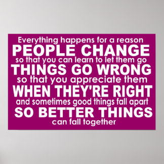 Póster Todo ocurre por una razón Inspiradora qué