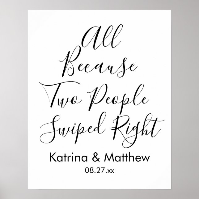 Póster Todo Porque Dos Personas Nadaron Un boda Muy Graci (Frente)