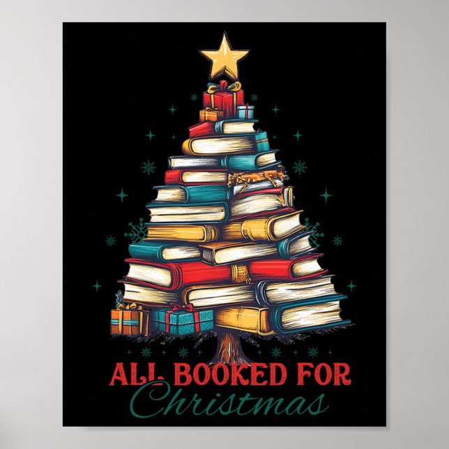 Póster Todo reservado para luces de árbol de libros de Na (Frente)