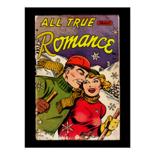 Póster Todo Romance Verdadero #3 - Libro de Cómic Antiguo