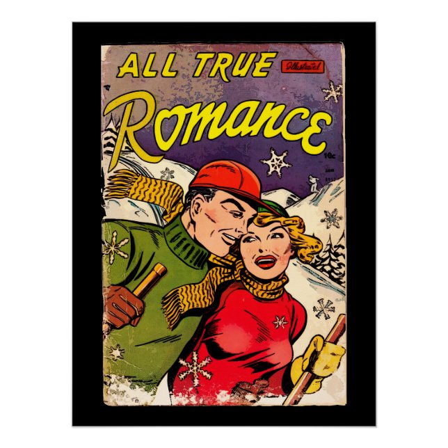 Póster Todo Romance Verdadero #3 - Libro de Cómic Antiguo (Anverso)