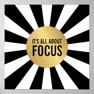 Póster Todo se trata de Focus Motivational Words