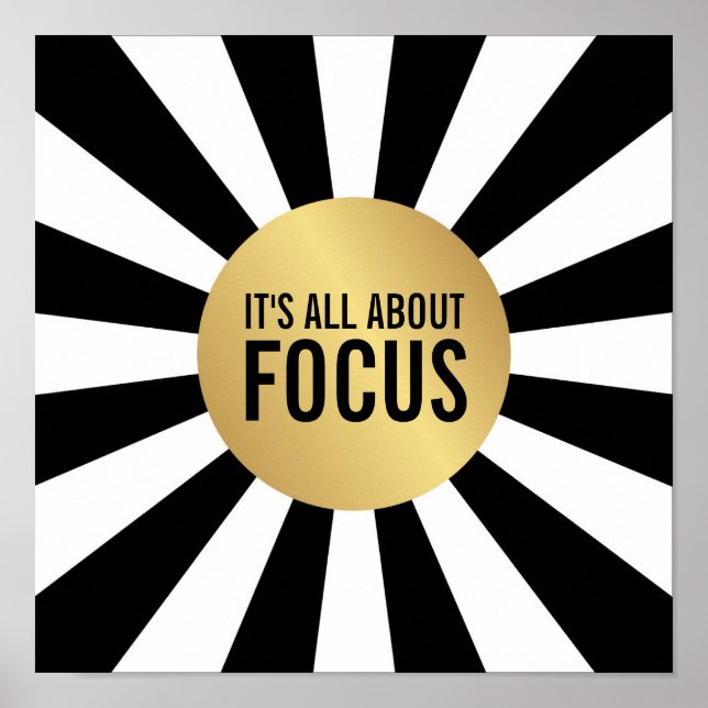 Póster Todo se trata de Focus Motivational Words (Frente)