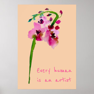 Póster Todo ser humano es una cita inspiradora del artist