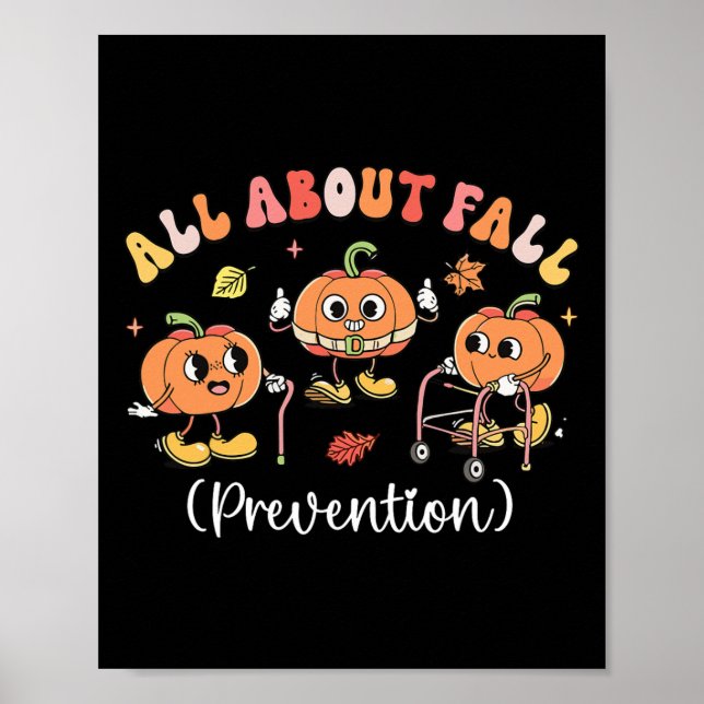 Póster Todo sobre Halloween de la Prevención de Caídas (Frente)
