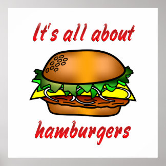 Póster Todo sobre hamburguesas