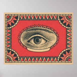 Póster todopoderoso ojo de la sabiduría