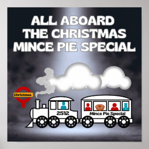 Póster Todos a bordo del Navidad Mince Pie Special