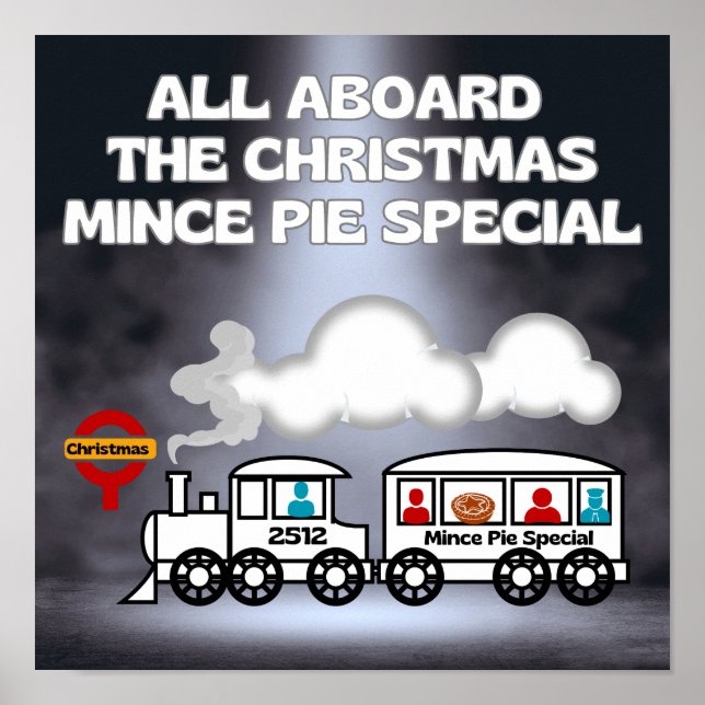 Póster Todos a bordo del Navidad Mince Pie Special (Frente)