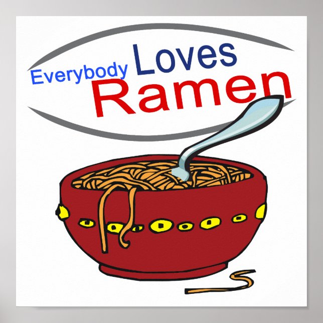 Póster Todos aman la parodia de Ramen (Frente)
