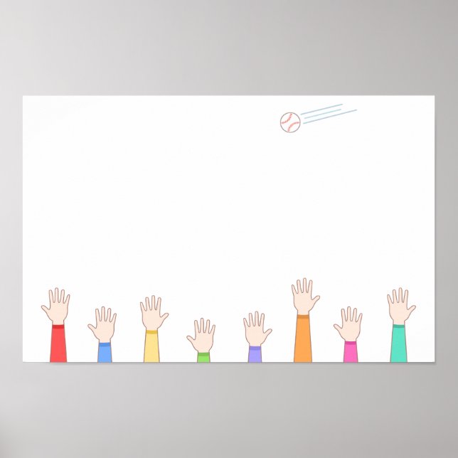 Póster Todos apuntan a atrapar ese jonrón. (Frente)