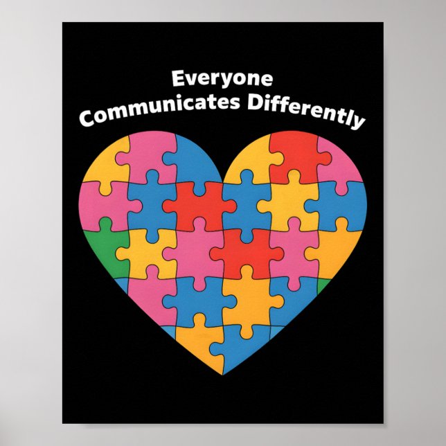 Póster Todos comunican la inclusión del autismo de manera (Frente)