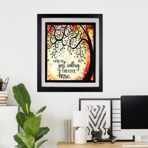 Póster Todos estamos caminando unos a otros en casa