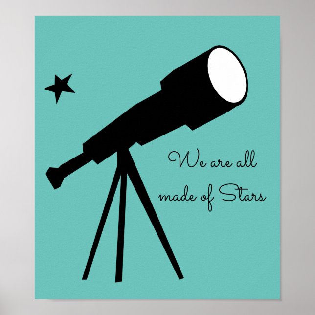 Póster Todos estamos hechos de telescopio Stars (Frente)
