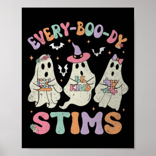 Póster Todos Estiman Divertido Autismo Fantasma Halloween