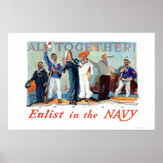 Póster ¡Todos juntos! Enlistarse en la Marina (US02280B)