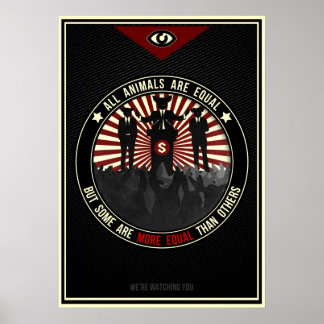 Póster Todos los animales son iguales