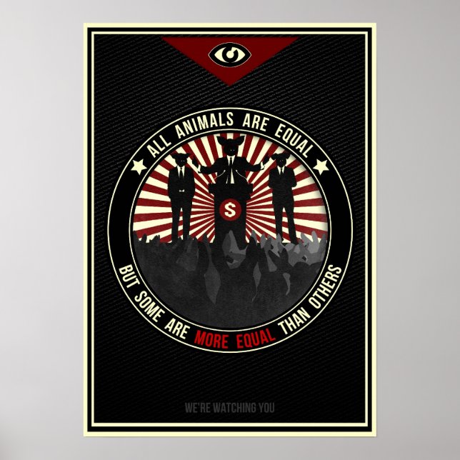 Póster Todos los animales son iguales (Frente)
