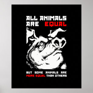 Póster Todos los animales son iguales 1
