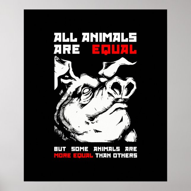 Póster Todos los animales son iguales 1 (Frente)