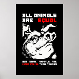 Póster Todos los animales son iguales 1