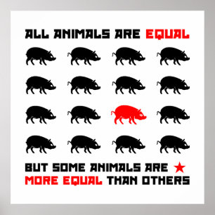 Póster Todos los animales son iguales 2