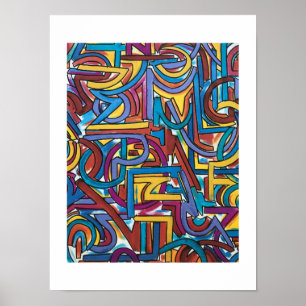 Póster Todos los caminos llegan allí-Arte abstracto pinta