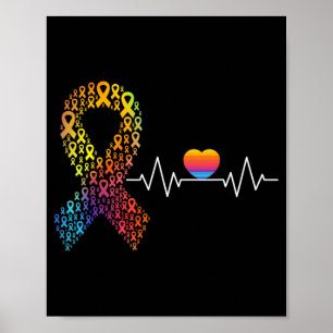 Póster Todos los casos de cáncer importan la Cinta de lat