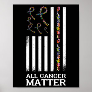 Póster Todos los casos de cáncer importan la conciencia s