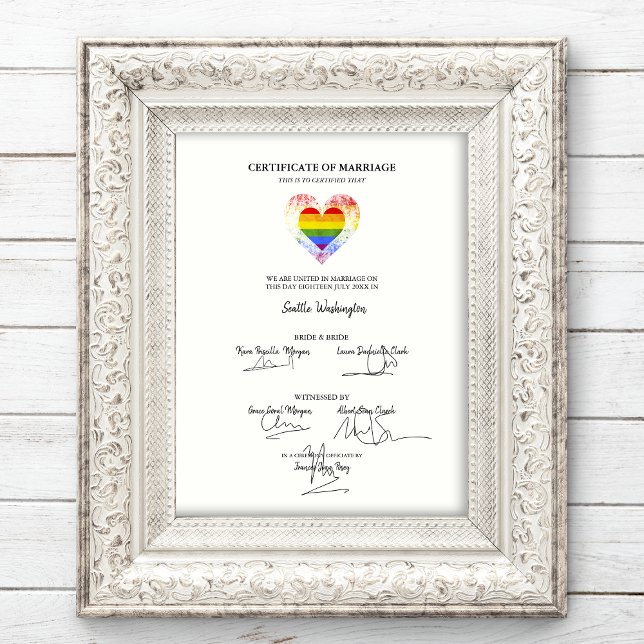 Póster Todos los certificados de Boda LGBT enorgullecen a (Subido por el creador)