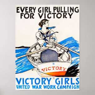 Póster Todos los Chicas sacan afiches de la victoria