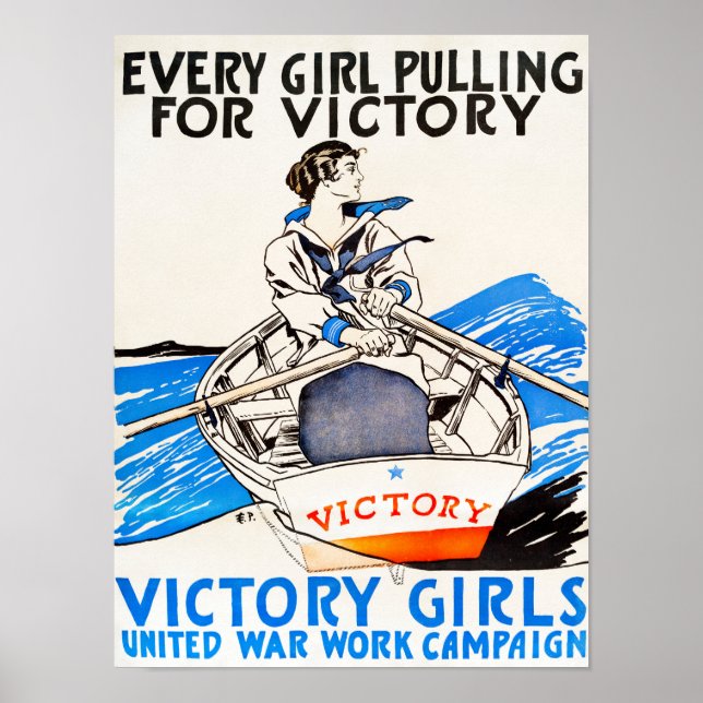 Póster Todos los Chicas sacan afiches de la victoria (Frente)