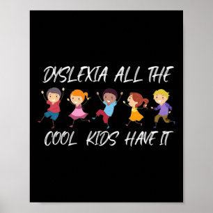 Póster Todos los chicos cool tienen dislexia Concienciaci