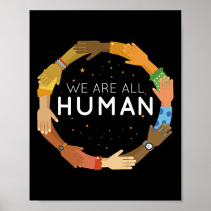 Póster Todos los derechos humanos de la justicia racial i