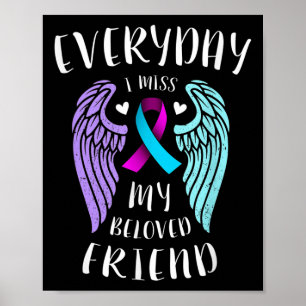 Póster Todos los días extraño a mi amada amiga - Suicidio
