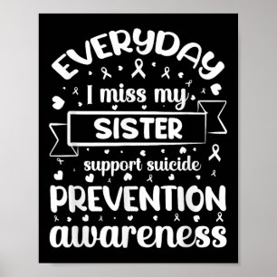 Póster Todos los días extraño a mi hermana por apoyar la