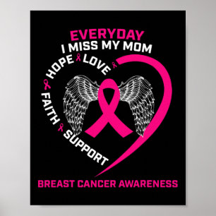 Póster Todos los días extraño a mi mamá el cáncer de mama