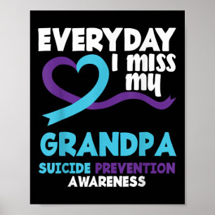 Póster Todos los días extraño la prevención del suicidio 