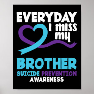 Póster Todos los días extraño la prevención del suicidio