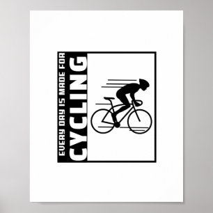 Póster Todos los días se hace ciclismo