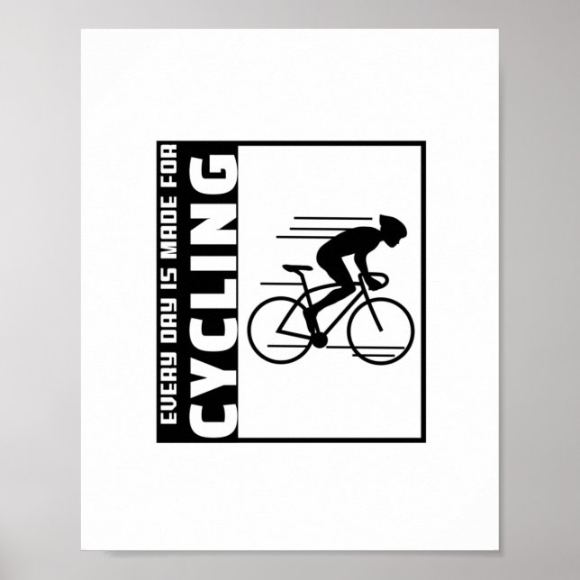 Póster Todos los días se organiza el ciclismo (Frente)