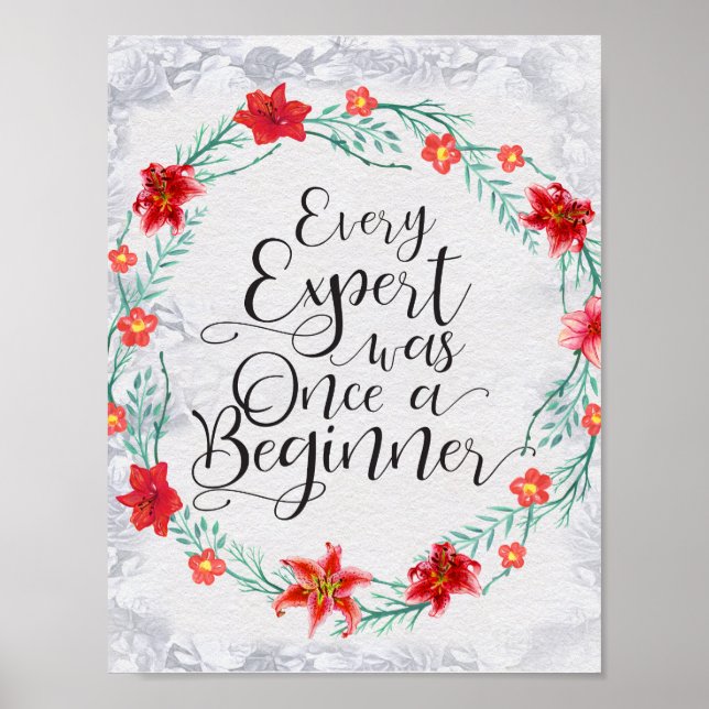 Póster Todos los expertos fueron una vez un regalo de cla (Frente)