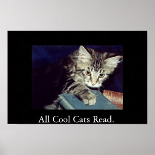 Póster Todos los gatos frescos leídos