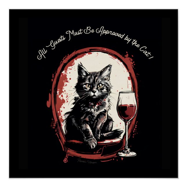 Póster Todos los invitados deben ser aprobados por el art (Anverso)