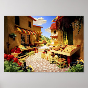 Póster Todos los mercados de alimentos