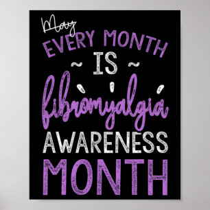 Póster Todos Los Meses Es El Mes De Conciencia De La Fibr