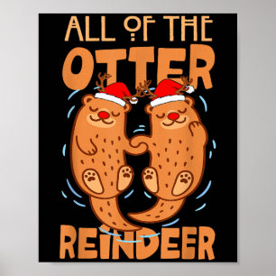 Póster Todos Los Navidades De Renos De La Madera De Navid