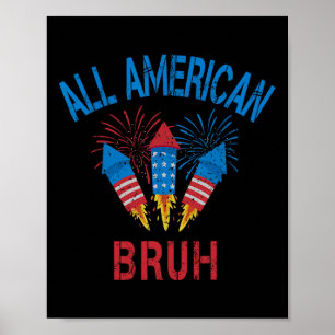 Póster Todos Los Niños Americanos Bruh 4 De Julio Adolesc