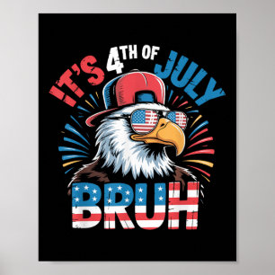 Póster Todos Los Niños Americanos Bruh 4 De Julio Patriót
