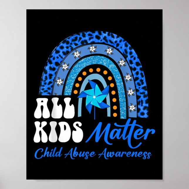 Póster Todos los niños - Awaren por el abuso infantil con (Frente)